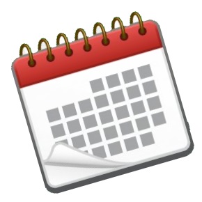 Library calendar of events and registration icon